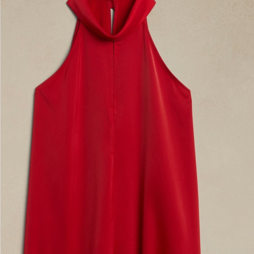 Banana Republic Red Satin Mini Dress - Picture 4 of 5